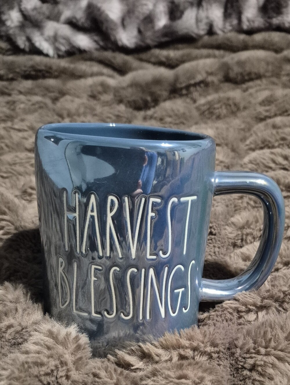 Rae Dunn Harvest Blessings Blue Iridescent